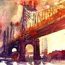 Схема вышивки «бруклинский мост»