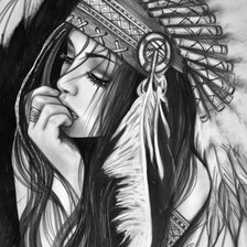 Схема вышивки «девушка»