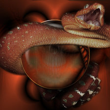 Схема вышивки «змея»