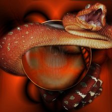 Схема вышивки «змея»