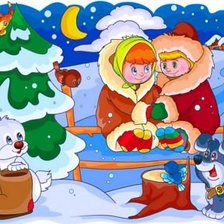 Схема вышивки «зимулька»