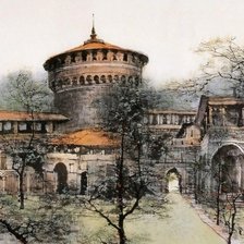 Схема вышивки «город»