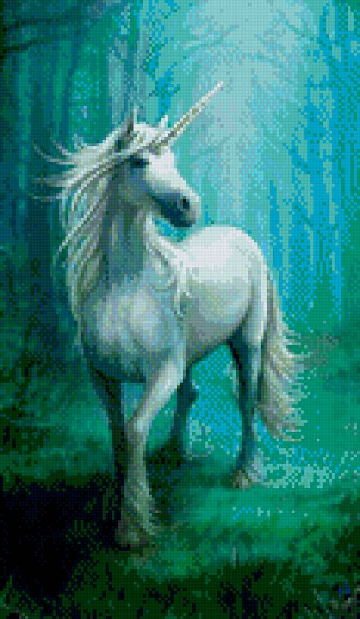 Единорог - единорог, лес - предпросмотр