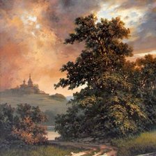 Схема вышивки «пейжаж»