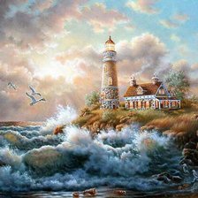 Схема вышивки «море»