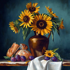 Схема вышивки «подсолнухи»