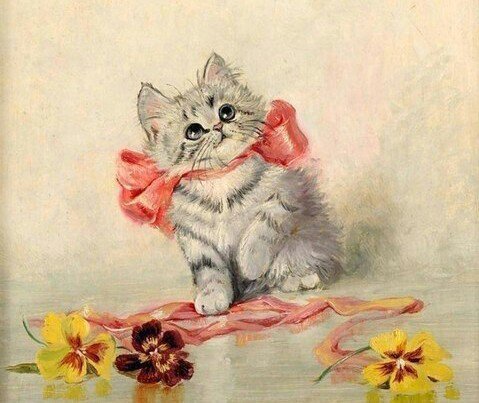 котёнок с бантом - бант, котенок, кот, кошка - оригинал