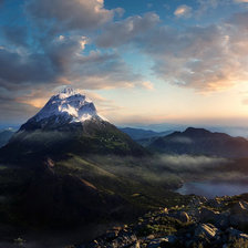 Рассвет в горах