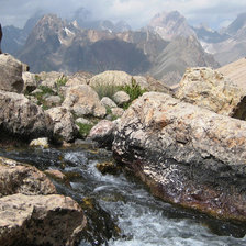 Схема вышивки «Горная река»