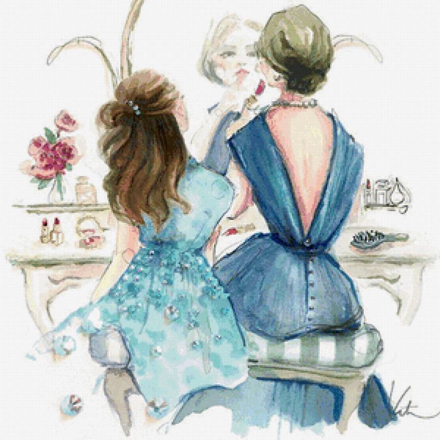 Мама и дочь - люди, девушка - предпросмотр