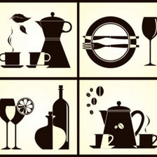 Схема вышивки «кофе»