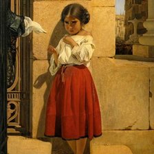 Схема вышивки «Сорокин Испанская девочка-нищенка»