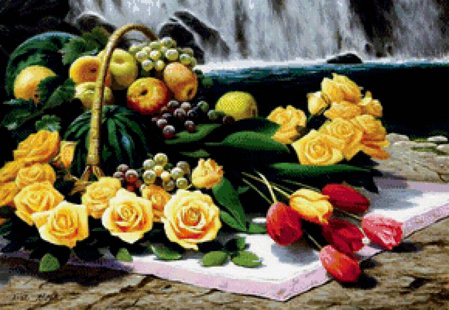 Натюрморт - виноград, натюрморт - предпросмотр