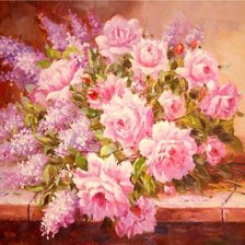 Схема вышивки «розы»