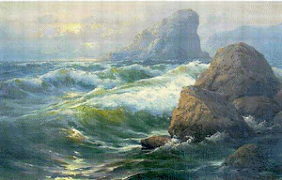 шторм - волны, океан, море, скалы - предпросмотр