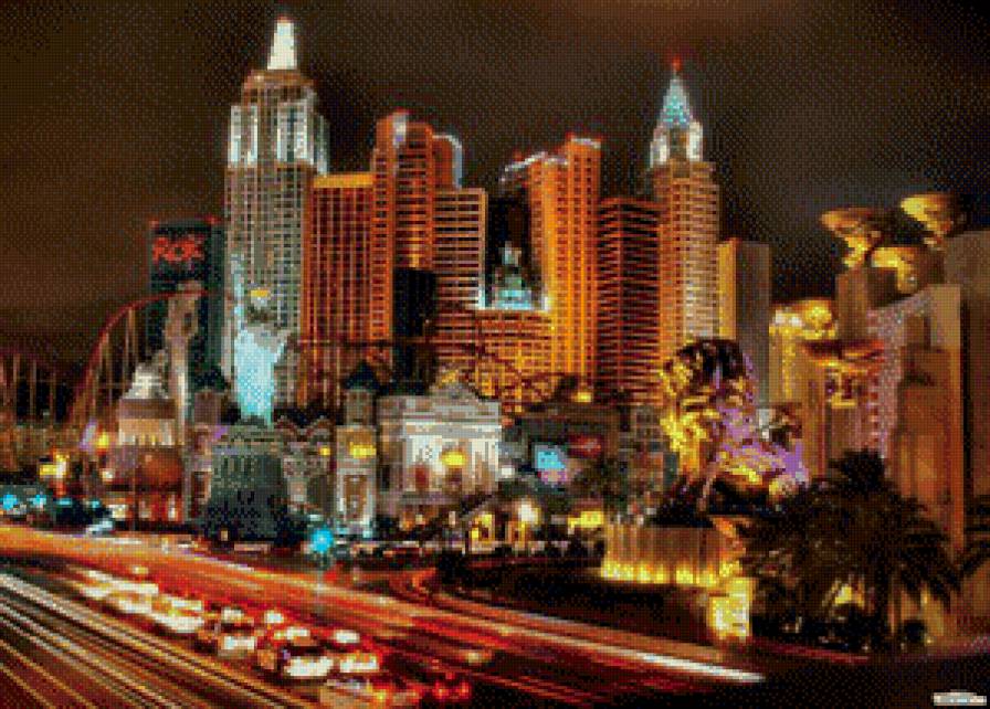 ночной лас-вегас - казино, ночь, город, дом, америка, лас вегс - предпросмотр