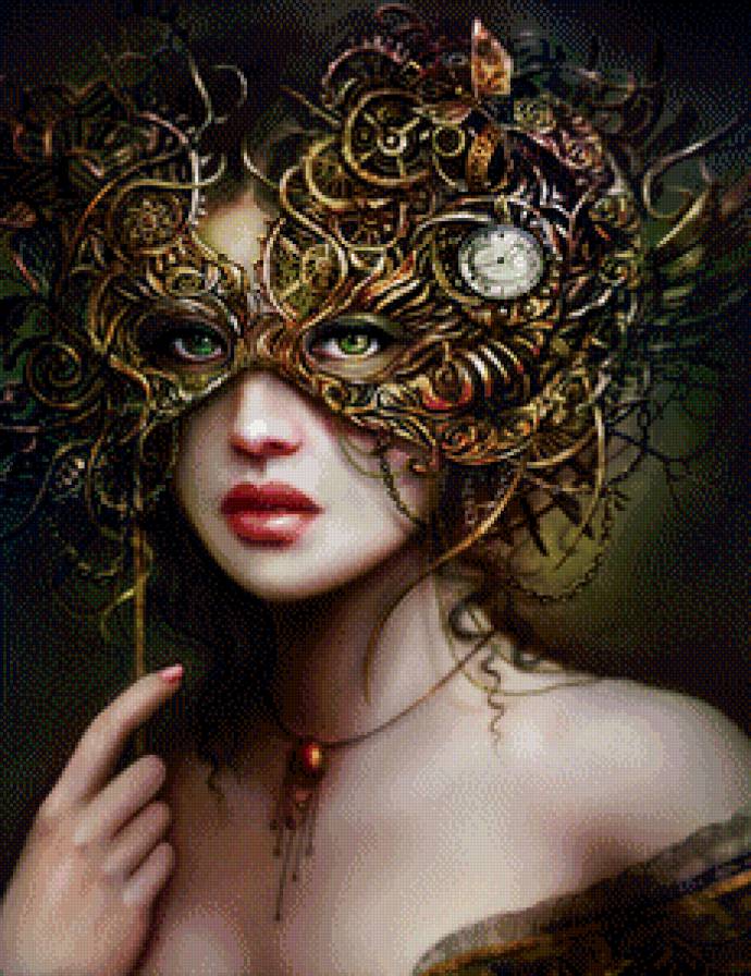 фэнтези - маска, девушка, загадка, фэнтези - предпросмотр