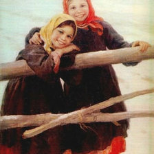 Схема вышивки «Крестьянские дети»