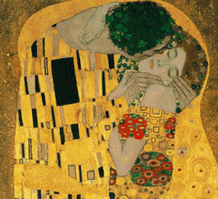 Климт, поцелуй - поцелуй, двое - предпросмотр