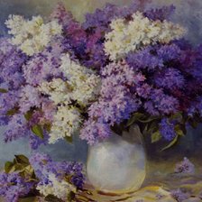 Схема вышивки «сирень»