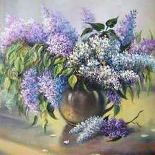 Схема вышивки «сирень»