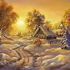 Схема вышивки «зима»