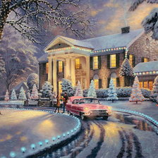 Схема вышивки «зимним вечером»