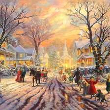 Схема вышивки «зимним вечером»