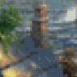 Предпросмотр схемы вышивки «городок на берегу моря» (№752492)