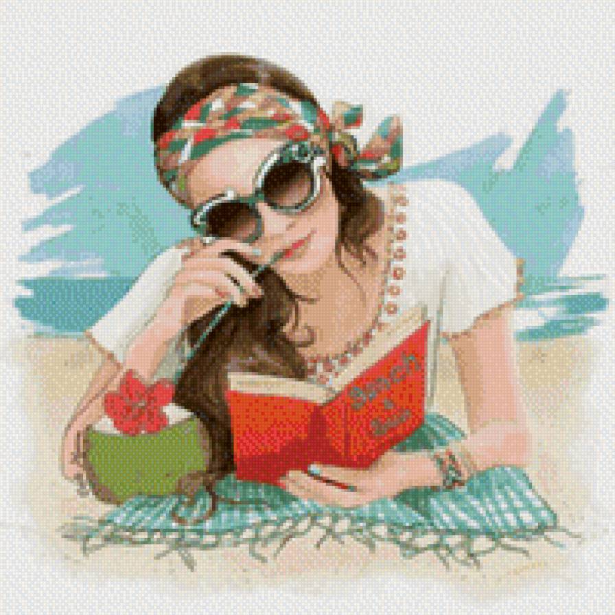 читающая девушка - ретро, девушка, женщина - предпросмотр