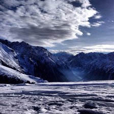 Схема вышивки «горы»