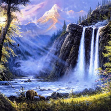 Схема вышивки «Водопад»