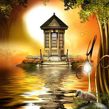 Схема вышивки «Кругом вода»