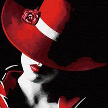 Схема вышивки «дама»