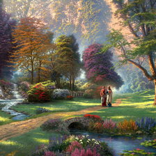 Схема вышивки «прогулка в парке»