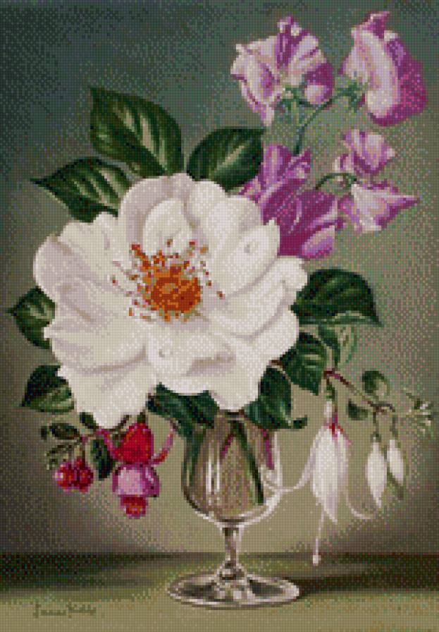 Цветы - цветы, букет, живопись - предпросмотр