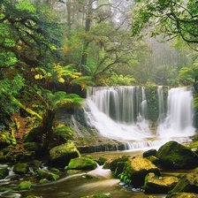 Схема вышивки «Водопад в лесу»