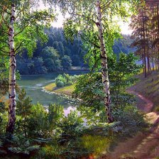 Схема вышивки «Лесная речка»