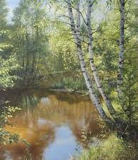 Схема вышивки «Березы»