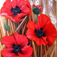 Схема вышивки «Шикарные маки.»