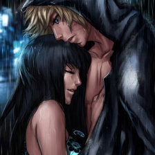 Схема вышивки «Наруто и Хината»