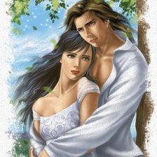 Схема вышивки «Он и она.»