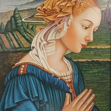 Схема вышивки «Портрет девушки»