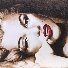 Схема вышивки «Мерлин Монро»