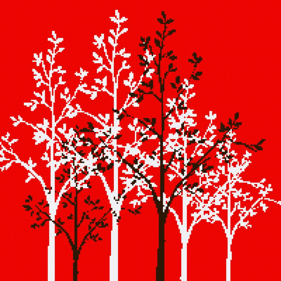 Деревья - триплих - предпросмотр