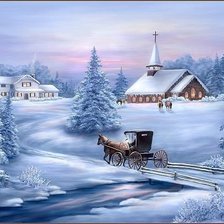 Схема вышивки «Зимний экипаж»