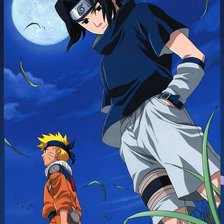 Схема вышивки «Наруто и Саски»