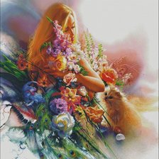 Схема вышивки «девушка»