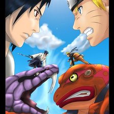 Схема вышивки «Наруто и Саске»