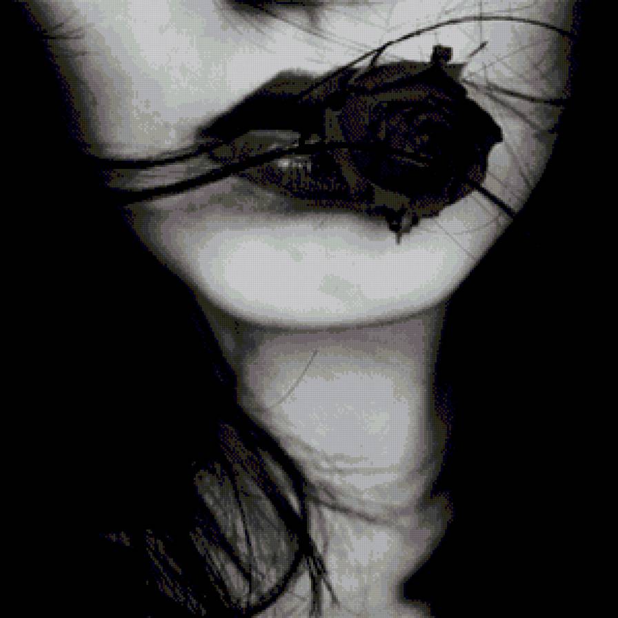 дева - монохром, девушка - предпросмотр